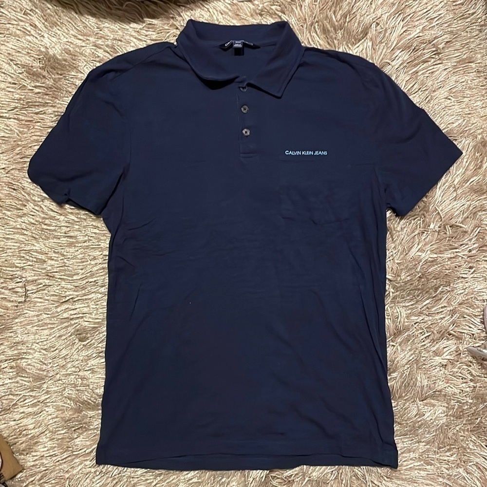 CALVIN‎ Klein Mens Polo Short Sleeve Shirt Small